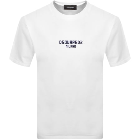 【Dsquared2】ホワイト Cool Fit Dsquared2 Milano Tシャツ COOL FIT DSQUARED2 MILANO T-SHIRT /0252（Tシャツ/カットソー